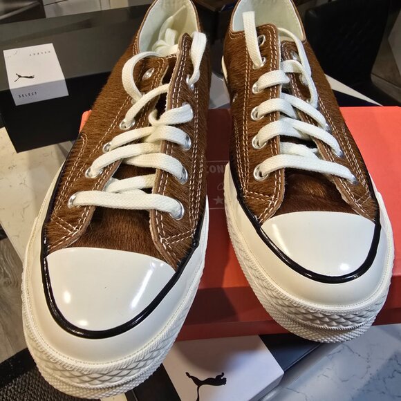 Converse Chuck Taylor 70 Ox Pony Hair Brown Egret Women's Size 7 A13837C NEW - Picture 4 of 13